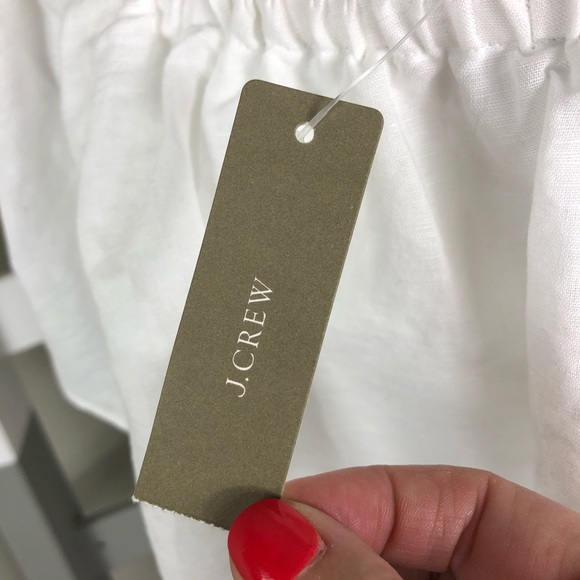 JCREW Cabana Dress Off Shoulder Ruffle Linen NWT - Picture 7 of 11